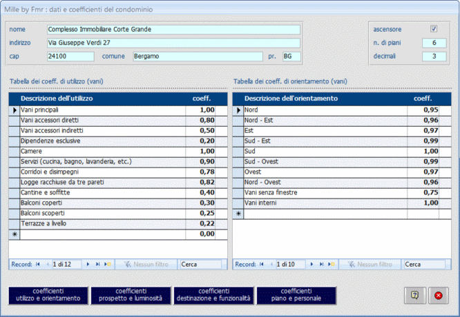 SCARICA PROGRAMMA CALCOLO TABELLE MILLESIMALI GRATIS DA